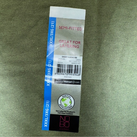 NWT Olive Green tShirt Womens 3X Loose Fit Casual Top Classic Basic Short Sleeve - Picture 4 of 8